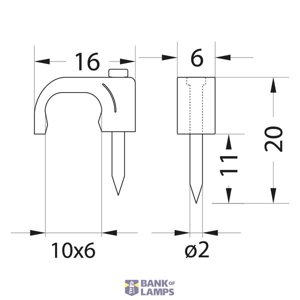 FLOP-10/6 Flat cable holder YDYp 3 x 1.5 image 2