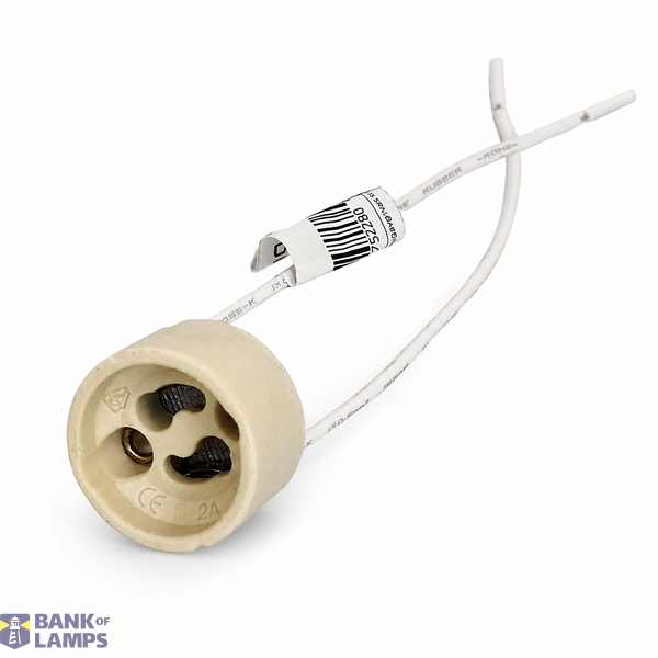 Lamp Holder GU10 Ceramic (50pcs Bag), wire length 110mm image 1