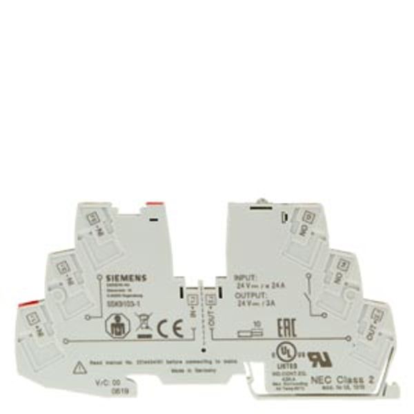 Circuit breaker for equipment electronic, 8 A, 24 V DC, 1 auxiliary switch image 2