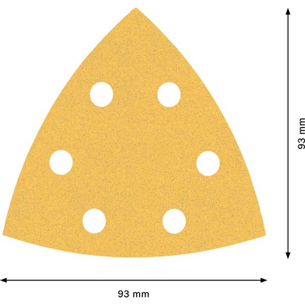 EXPERT C470 Sandpaper for Delta Sanders 93 mm, G 120 5-pc Hook&Loop image 3