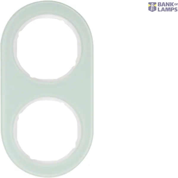 Double frame, R.Classic series, polar white glass, white plastic mounting material image 1