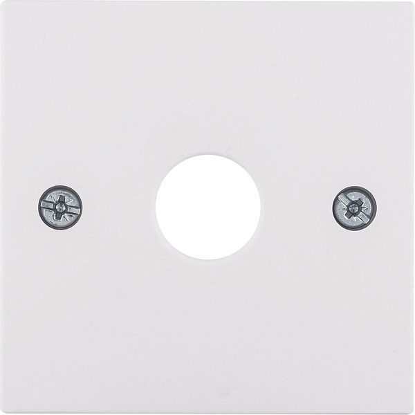 Centre plate for aerial socket 1-hole, S.1/B.3/B.7, polar white glossy image 3