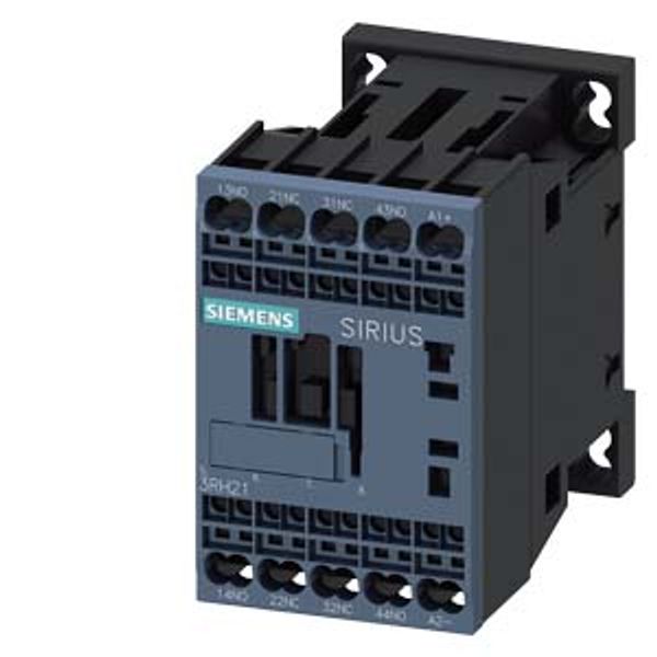 Contactor relay, 2 NO+2 NC, 24 V DC, S00, spring-loaded terminal, with diode image 1