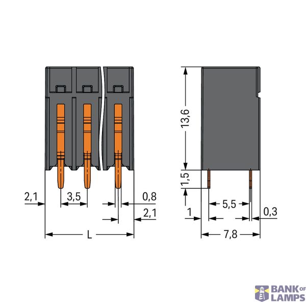 THR PCB terminal block push-button 1.5 mm² black image 3