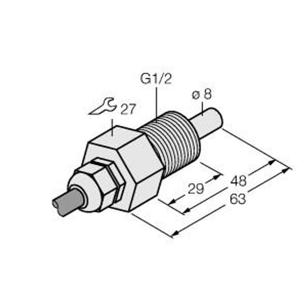 Flow Monitoring Immersion Sensor without Integrated Processor   FCS-GL1/2T-NA image 1