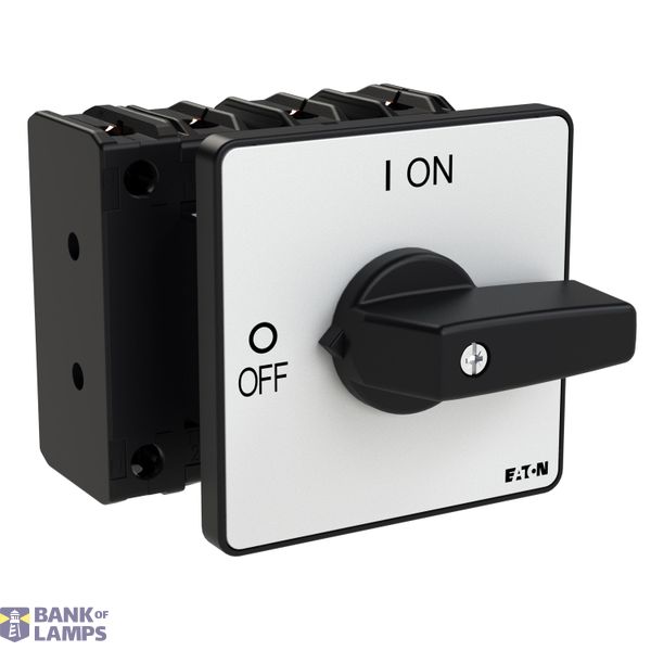 P3 On-off switch, 80 A,Flush mounting, 4 pole, Form E, Black, Short th image 4