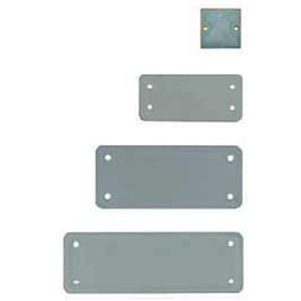 Heavy-duty connectors, Accessories, Cover plate, Size: 2, Plastic, grey image 1