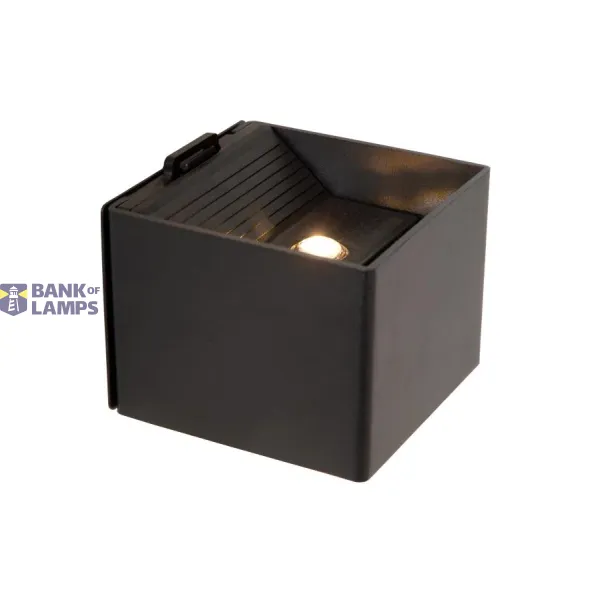 Lucide JAXX - Rechargeable Wall Spot / Wall Lamp Indoor/Outdoor - Accu/Battery - LED - 2x1.2W 3000K - IP44 - Movement & day/night sensor - Magnetic - Black image 1