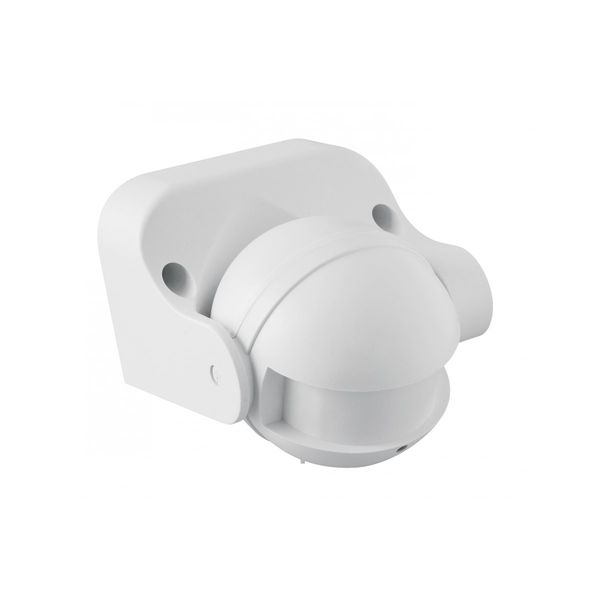 Microwave motion sensor CM-1, max 1200W, AC220-240V, 50/60Hz, angle 180°, range 1-8m ± 1,5- 3,5m, IP44, working with LED, surface mounted, white housing image 1