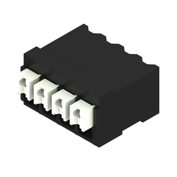 Printed circuit board terminals, 3.50 mm, Number of poles: 4, 90°, black, PUSH IN with actuator, Clamping range, max. : 1.5 mm², Tape image 2