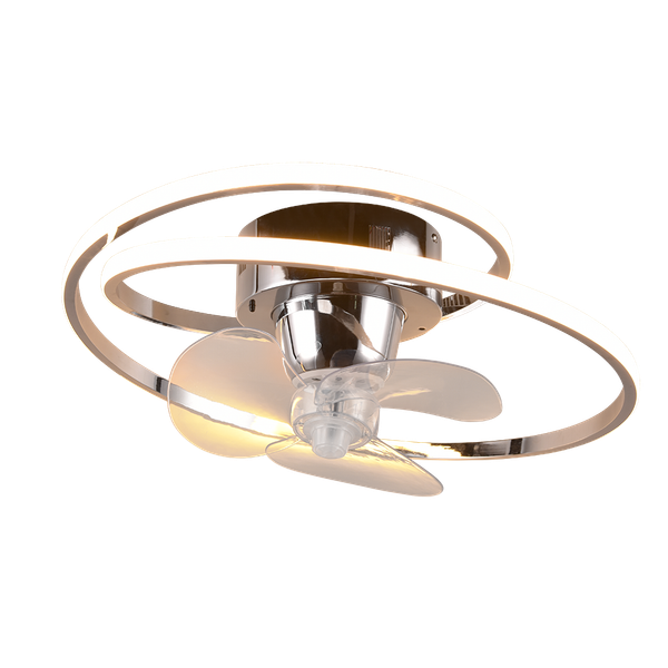 Umea LED ceiling fan chrome image 2