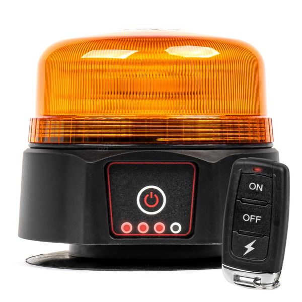 Wireless LED warning lamp with remote R65 R10 12/24V AMIO-03932 image 1