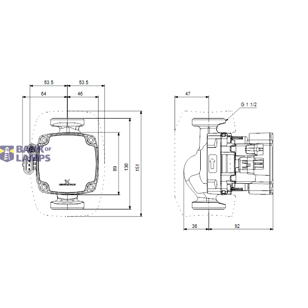 Circulator pump ALPHA2 GO 25-40 130 220-240V 9H AD0 image 4