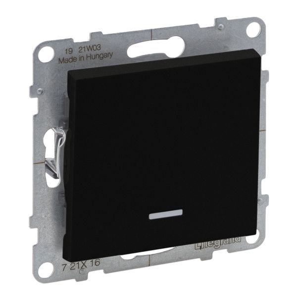 TWO-WAY SWITCH ILLUMINATED 10AX AUTOMATIC TERMINALS BLACK image 1