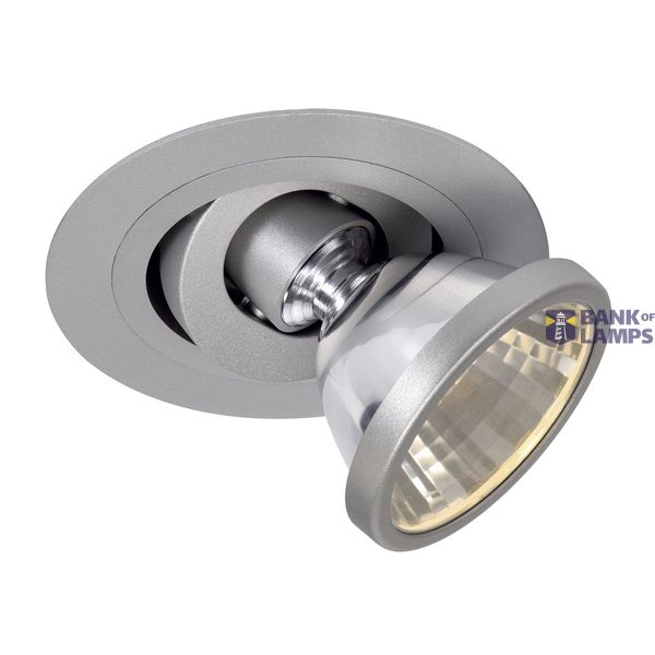 TWISTER GU6.5 downlight, round , silver grey, max. 35W, adjustable image 2
