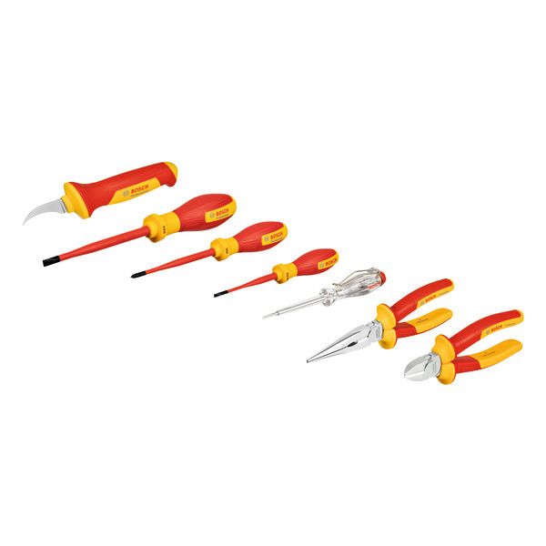 VDE Mixed Set 7pc (Pliers / Screwdrivers / Knife) image 1