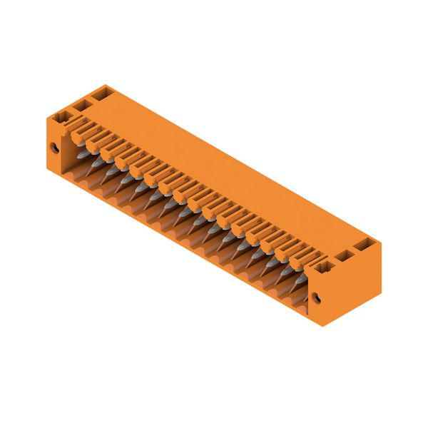 PCB plug-in connector, male header, Flange, THT solder connection, 3.50 mm, Number of poles: 34, 90°, Solder pin length (l): 3.5 mm, tinned, orange, Box image 2