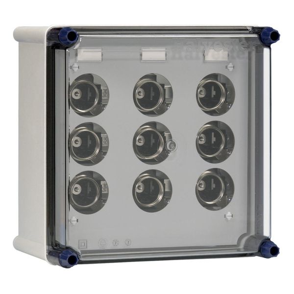 Power distr.encl. 3x63A DIII incl. bus bars image 3