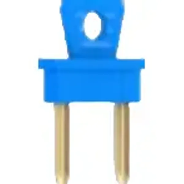 Jumper, pitch 5.08 mm, 20 A, gold-plated, blue, 24.0037-23 image 1