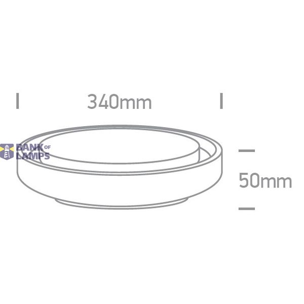 ANTHRACITE PLAFO 30W WW IP54 230V image 3