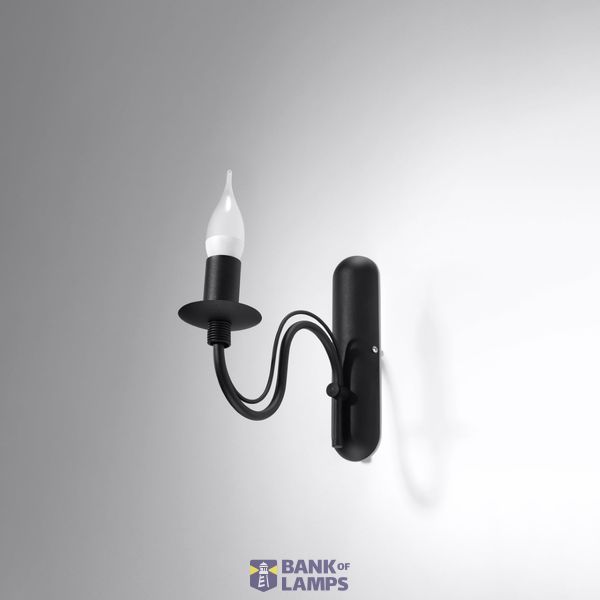 WALL LAMP MINERVA BLACK E14 1X40W IP20 image 7