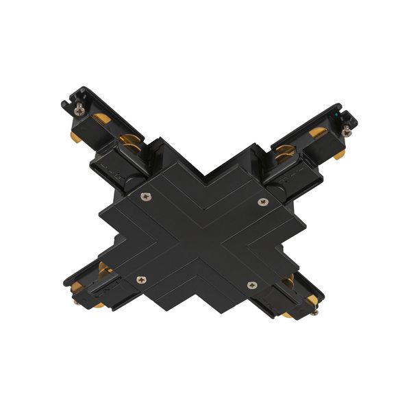 X-connector  S-TRACK 3-phase-recessed rail ,IP20,black image 1