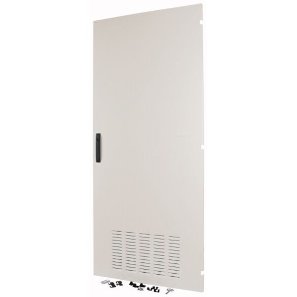XLSD4R143 Section door, ventilated IP42, hinges right, HxW = 1400 x 300mm, grey image 1