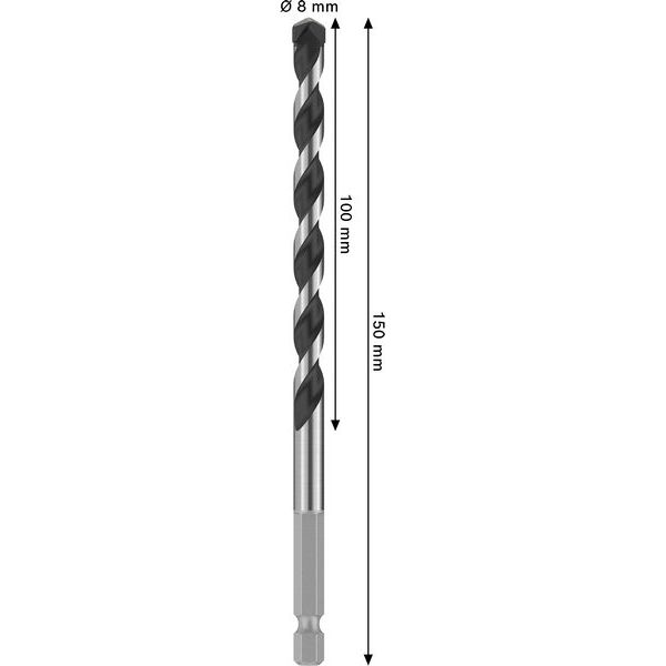 PRO HEX-5 Drill Bit 8x100x150mm image 2