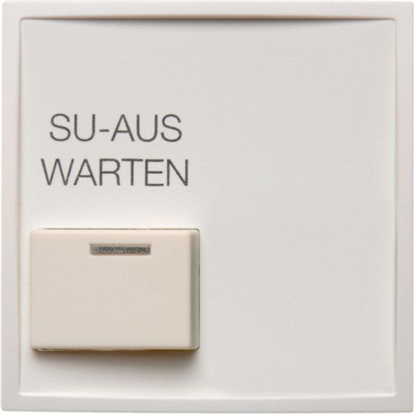 Central part with white confirmation button, Berker Q.x, white, velvet image 1