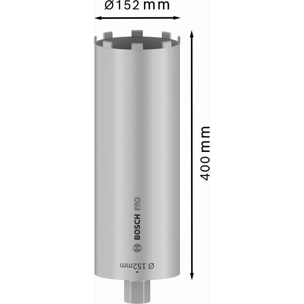 Diamond dry core cutter 1 1/4" UNC Best for Universal 152 mm, 400 mm, 8 segments, 11.5 mm image 2