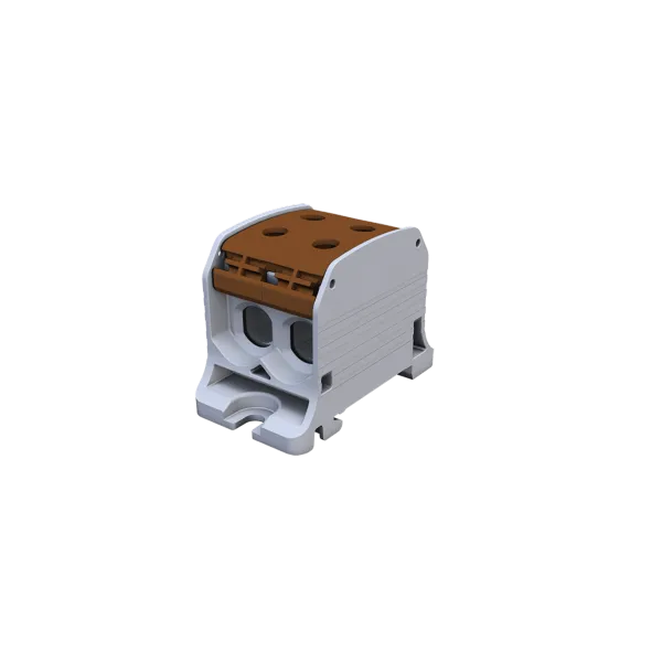 STB 50-2 Rail-mounted terminal block Al/Cu 87320 SIMBLOCK brown image 1