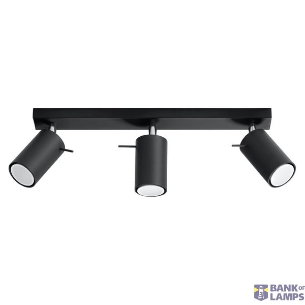 RING CEILING LAMP 3L BLACK GU10 3X40W IP20 image 2