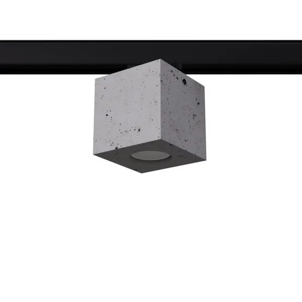 3-PHASE QUAD CONCRETE RAIL CEILING LAMP GU10 3000K 7W 510LM BLACK image 1