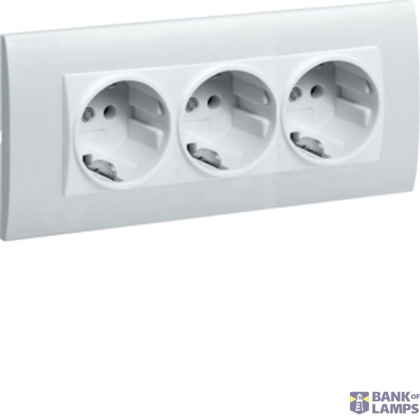 GT45 B80mm with 3-gang socket outlet, pw image 1