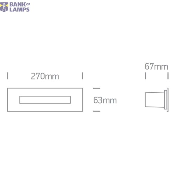 SS316 WALL RECESSED 10W WW IP65 230V image 2