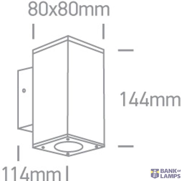 BLACK COB LED 2x6W WW IP54 230V image 3