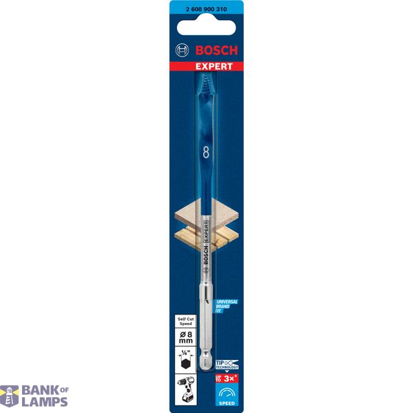EXPERT Self Cut Speed Spade Drill Bit 8 x 152 mm image 2