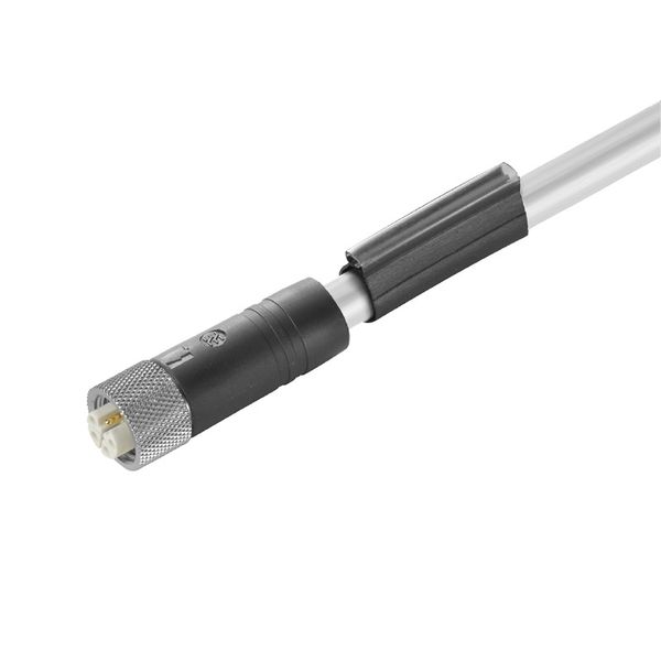 Sensor/actuator line, One end without connector, M12, Number of poles : 5, 3 m, Female socket, straight, Shielded: No, LED: No, Sheath material: PUR, Halogen: No image 1