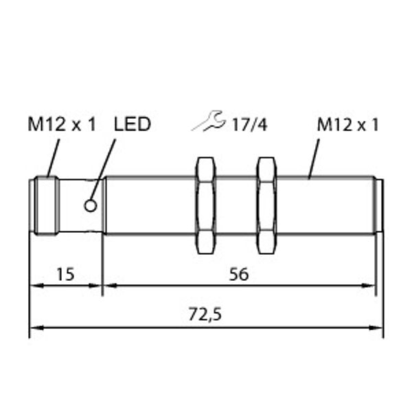 Ultrasonic Sensor Diffuse Mode Sensor   RU40U-M12-LI8X2-H1141 image 1
