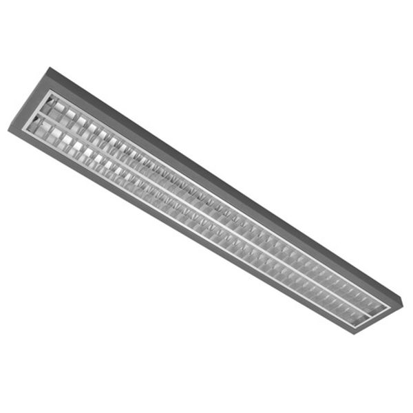 MODUS AREL6000, 2x LED, 1545mm,  mat AL louvre , ceiling/pendant, LED 827-865, MIX WHITE image 1