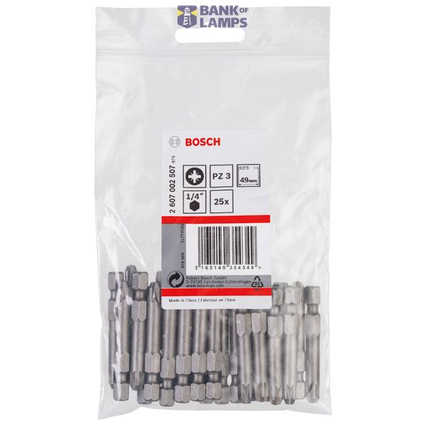 Screwdriver bit Extra Hard PZ 3, 49 mm 25 pcs. image 1