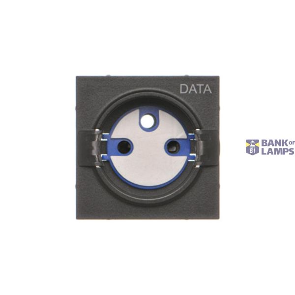 Cover for DATA socket, cover, black matt image 1