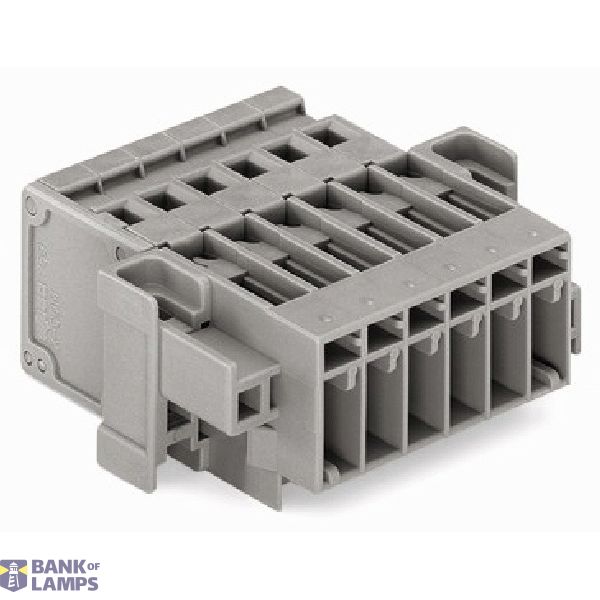 1-conductor male connector CAGE CLAMP® 4 mm² gray image 1