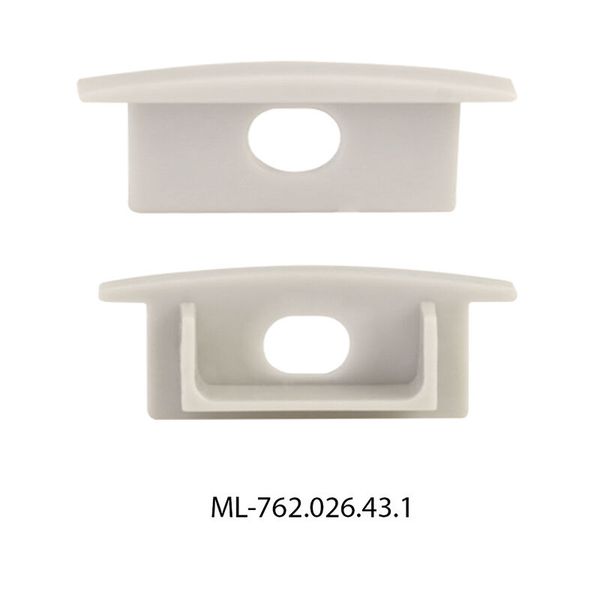End cap for VD with hole, gray color, 1 pc image 1
