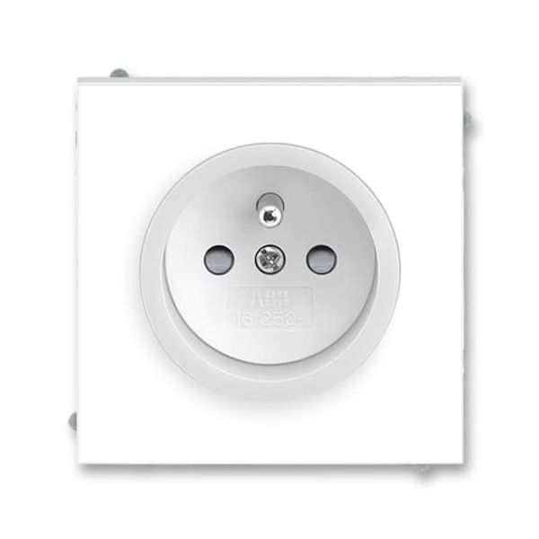 Socket cover 2x screwless, with turned cavity, Neo (5513M-C02357 44) white/ice gray (ND5513M-A2351 44) image 1