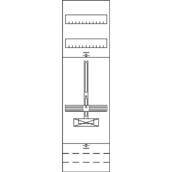 1ZF2 Meter panel, 900 mm x 250 mm (HxW), Number of Rows: 0, Panel Width: 1 image 2