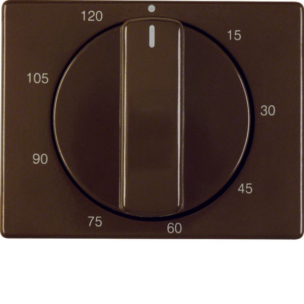Centre plate for mechanical timer, arsys, brown glossy image 1