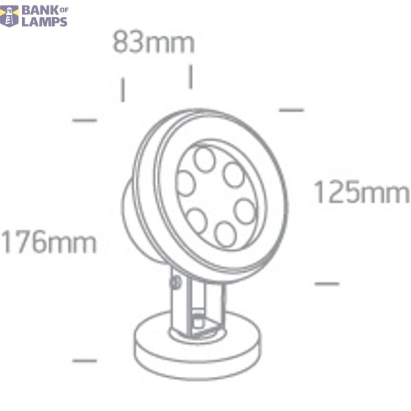 6X1W CW SS316 IP68  ADJUSTABLE UNDERWATER LED 24V image 2