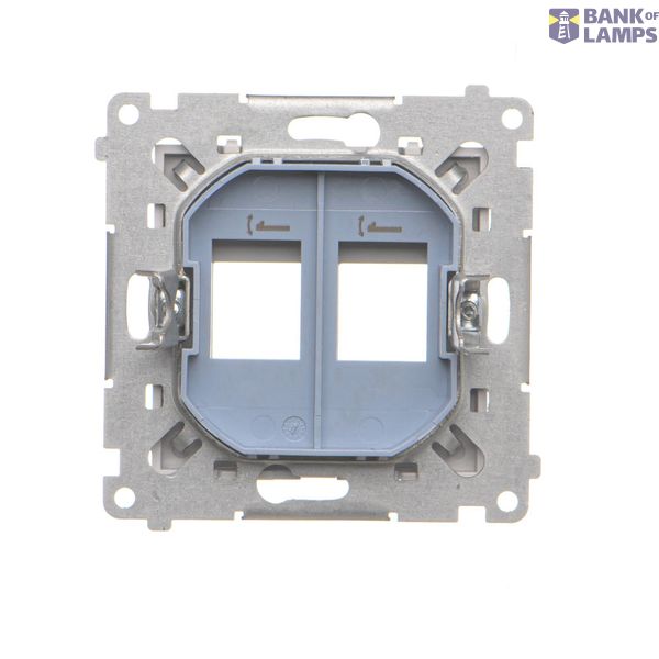 Single shielded computer socket RJ45 category 6 with anti-dust cover, matt aluminum image 2