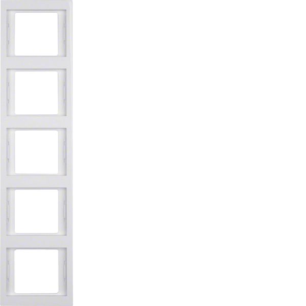 Frame 5gang vert., K.1, p. white glossy image 1